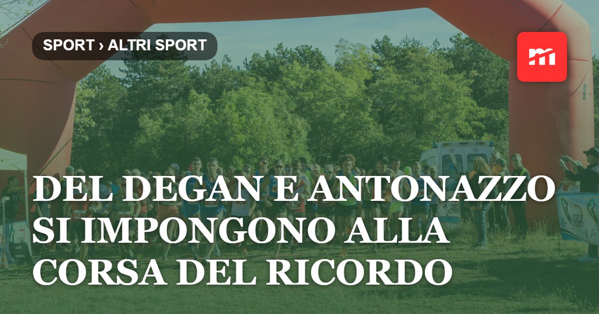 Del Degan e Antonazzo si impongono alla Corsa del Ricordo