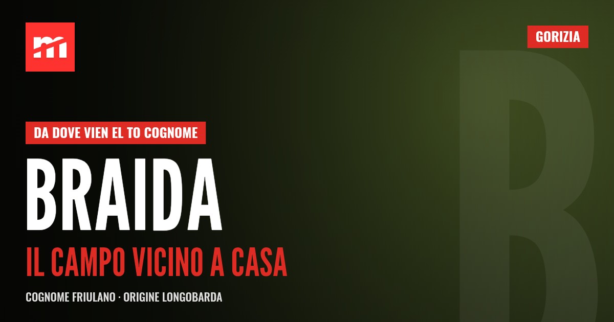Da dove vien el to cognome: Braida, il campo vicino a casa