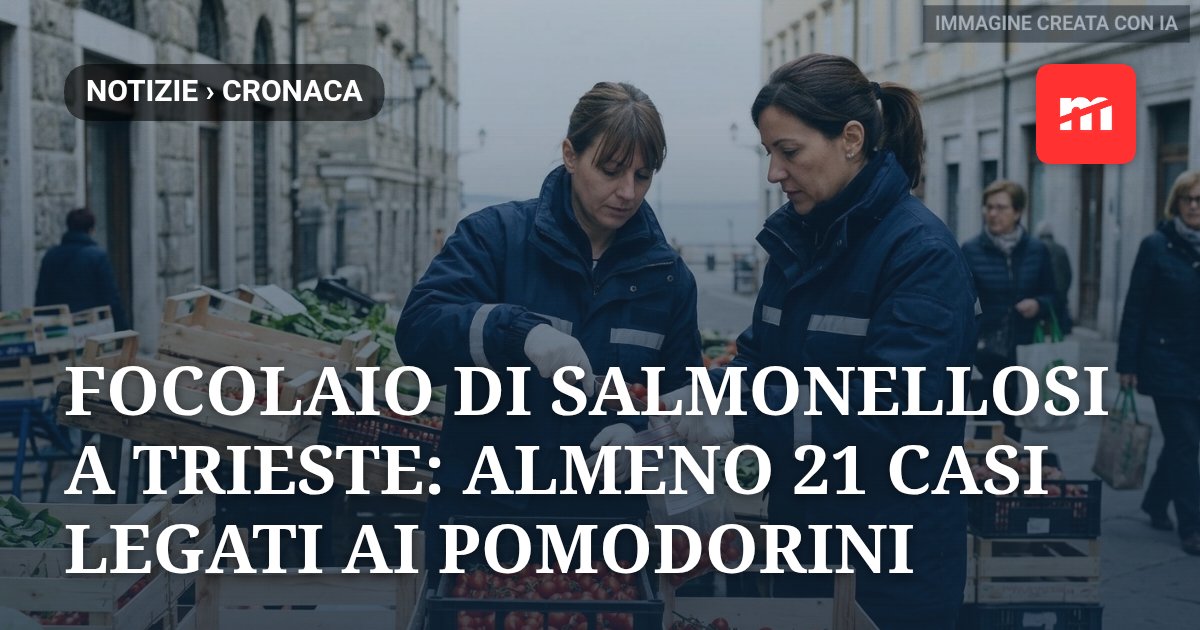 Focolaio di salmonellosi a Trieste: almeno 21 casi legati ai pomodorini, indagini in corso