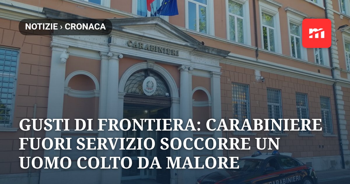 Malore a Gusti di frontiera, carabiniere fuori servizio salva un 60enne: ricoverato in gravi condizioni