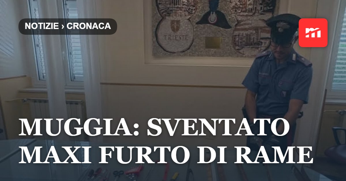 Muggia: sventato maxi furto di rame