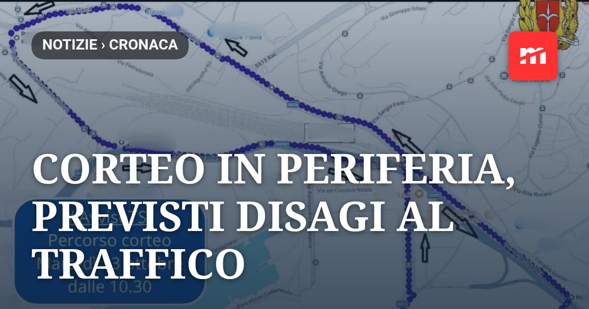 Oggi, martedì 13 ottobre, corteo in periferia con possibili disagi al trfaffico