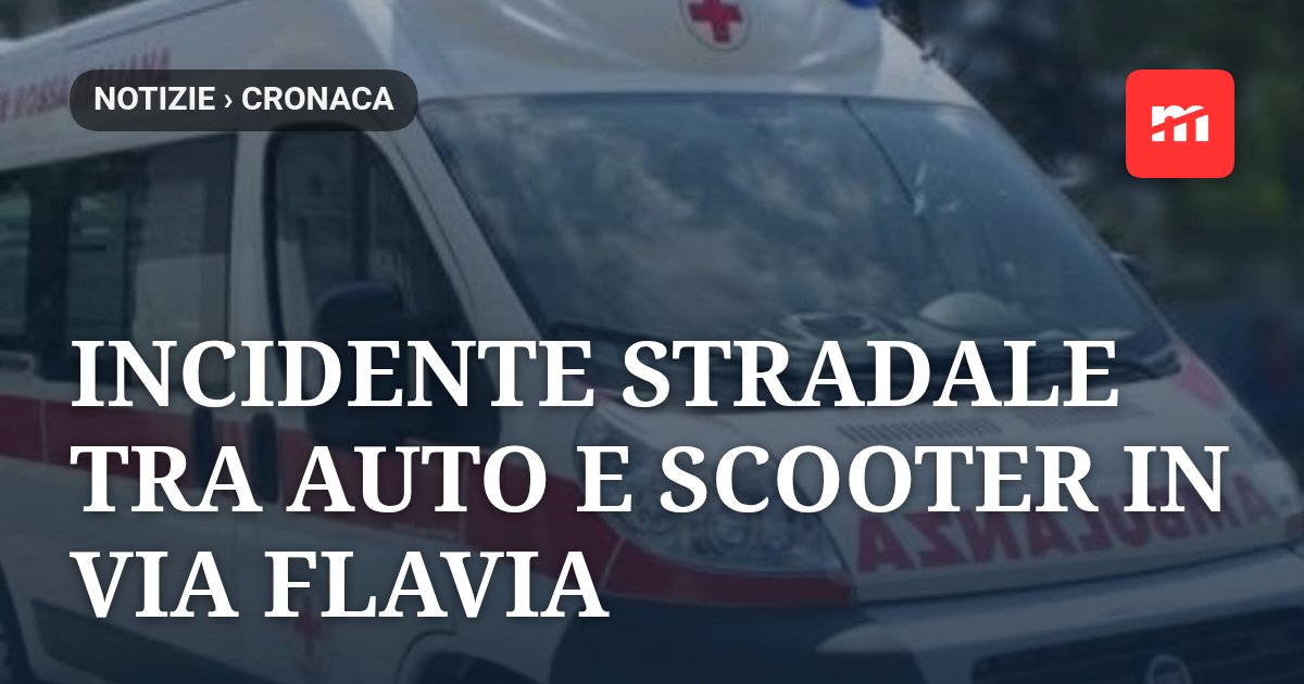 Scontro tra auto e scooter in via Flavia a Trieste: soccorsi e Polizia Locale sul posto