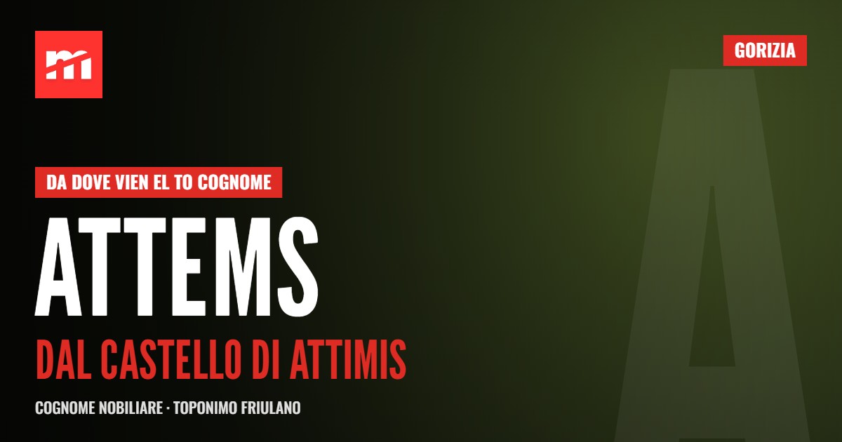 Da dove vien el to cognome: Attems, dal castello di Attimis ai palazzi di Gorizia