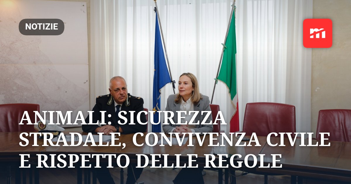 Animali: sicurezza stradale, convivenza civile e rispetto delle regole