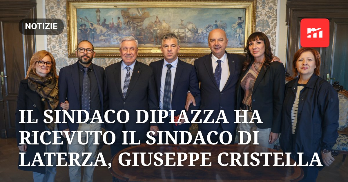 Il sindaco Dipiazza ha ricevuto il sindaco di Laterza, Giuseppe Cristella