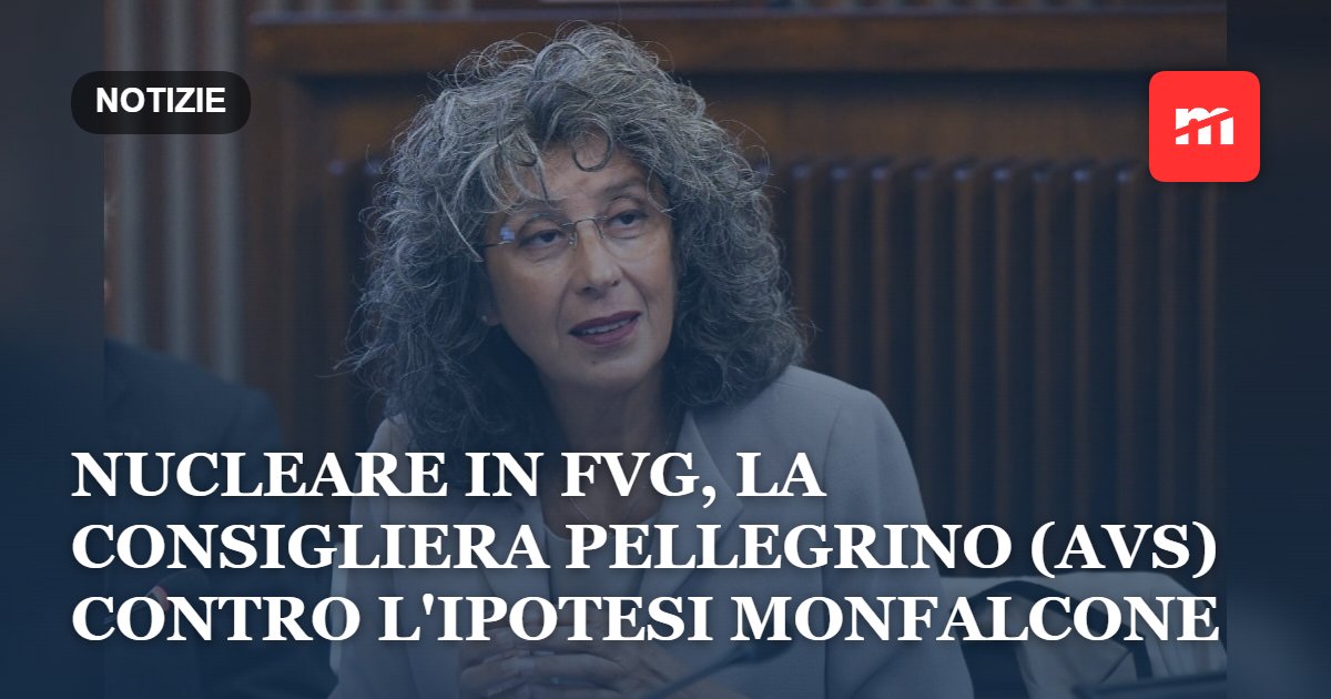 Nucleare in FVG, la consigliera Pellegrino (Avs) contro l'ipotesi Monfalcone: «Zona sismica, crisi idrica e rete fragile»