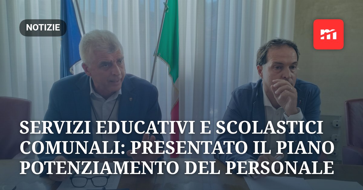 Servizi educativi e scolastici comunali 2026/2027: presentato il piano di potenziamento del personale