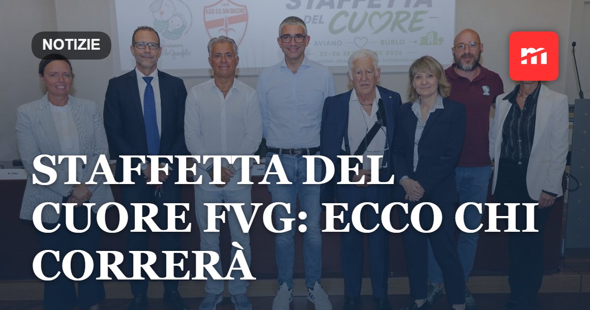 Staffetta del cuore Fvg: ecco chi correrà dal CRO di Aviano al Burlo di Trieste