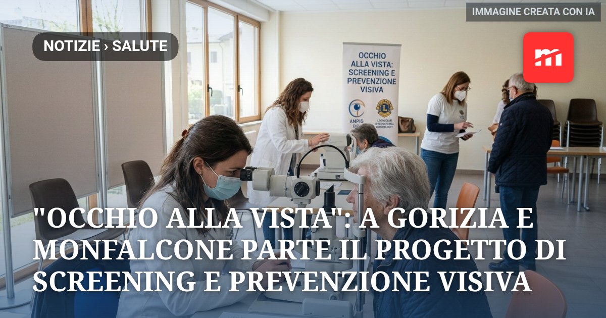 "Occhio alla vista": a Gorizia e Monfalcone parte il progetto di screening e prevenzione visiva