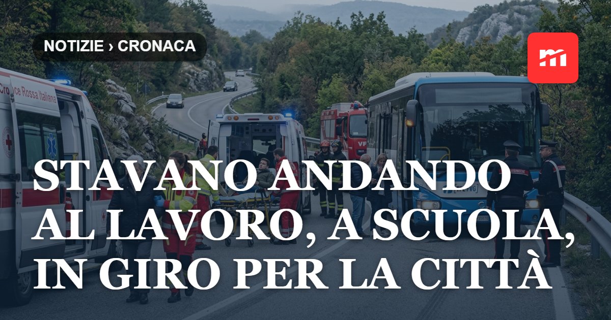 Bus frena per evitare scontro, dieci persone all'ospedale