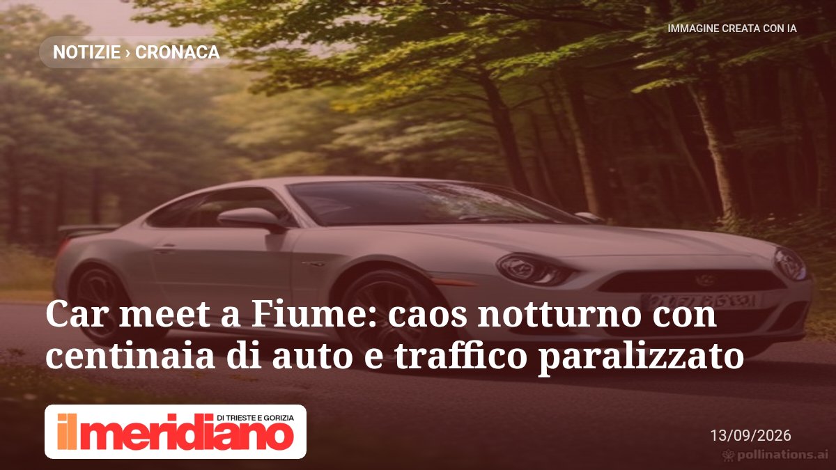 Car meet a Fiume: caos notturno con centinaia di auto e traffico paralizzato