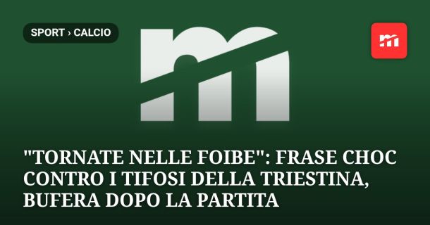 "Tornate nelle foibe": frase choc contro i tifosi della Triestina, bufera dopo la partita a Mortegliano