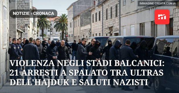 Violenza negli stadi balcanici: 21 arresti a Spalato tra ultras dell'Hajduk e saluti nazisti