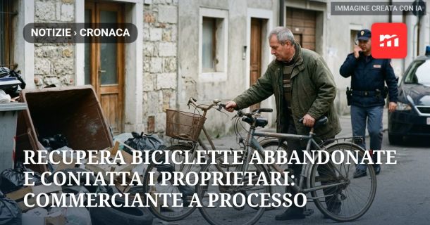 Recupera biciclette abbandonate tra i rifiuti e contatta i proprietari: commerciante triestino a processo per ricettazione